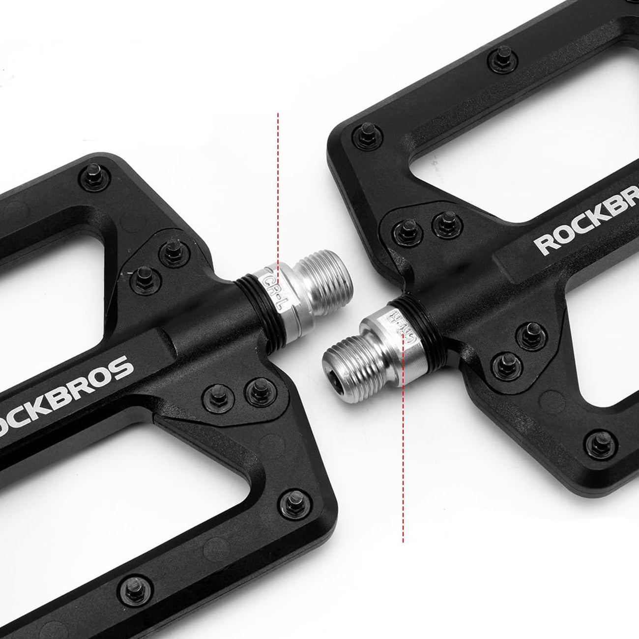 Rockbros 2022-12A nailono dviračio pedalai - juodi -- Cycling Accessories