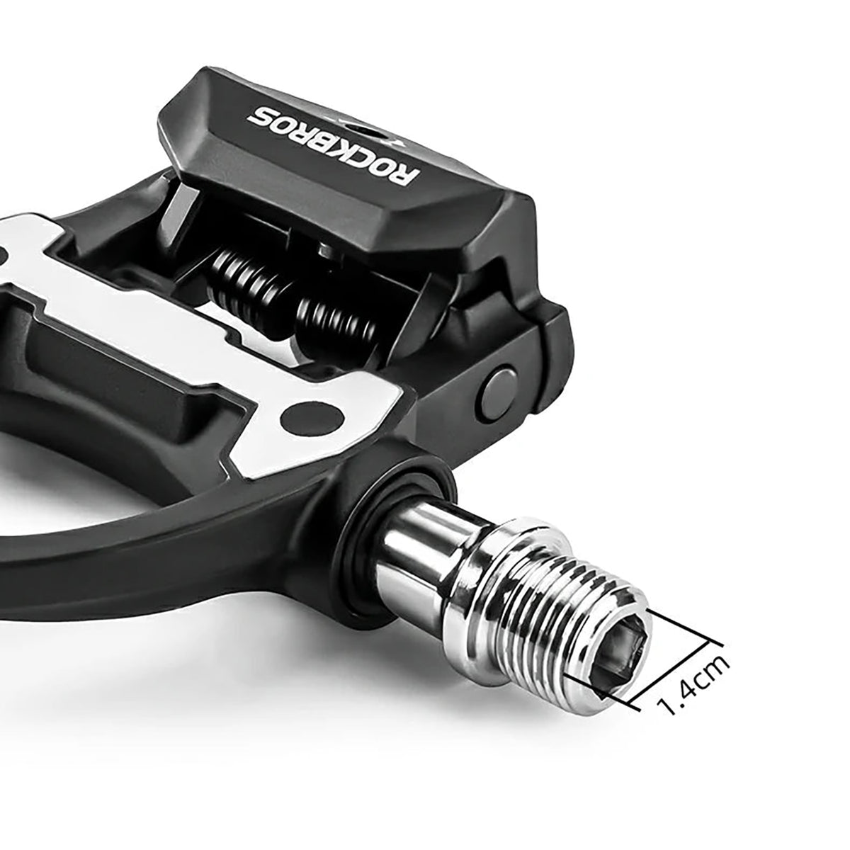 Rockbros P602 9/16" dviračio pedalai su SPD-SL sistema - juodi -- Bicycle Cleats