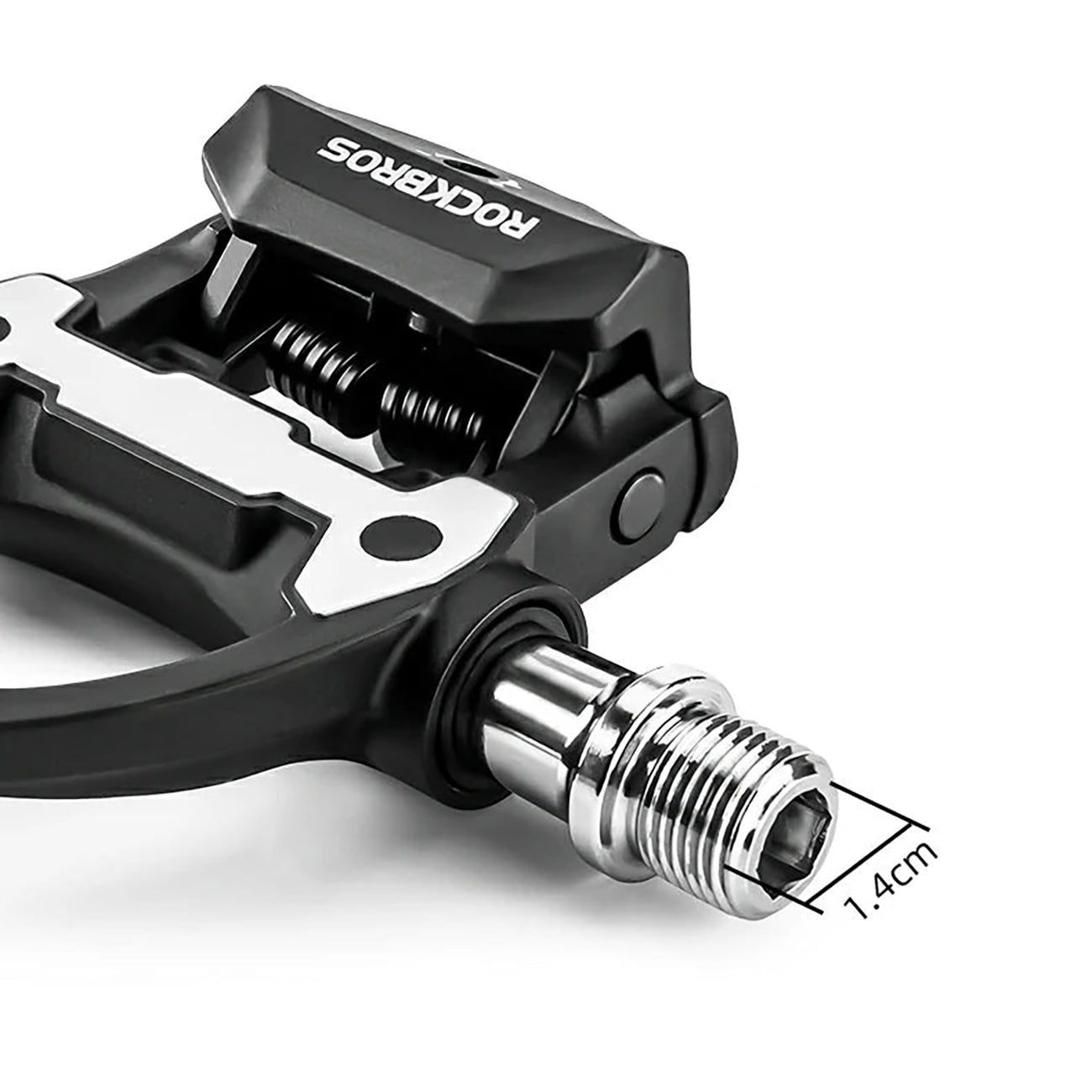 Rockbros P602 9/16" dviračio pedalai su SPD-SL sistema - juodi -- Bicycle Cleats