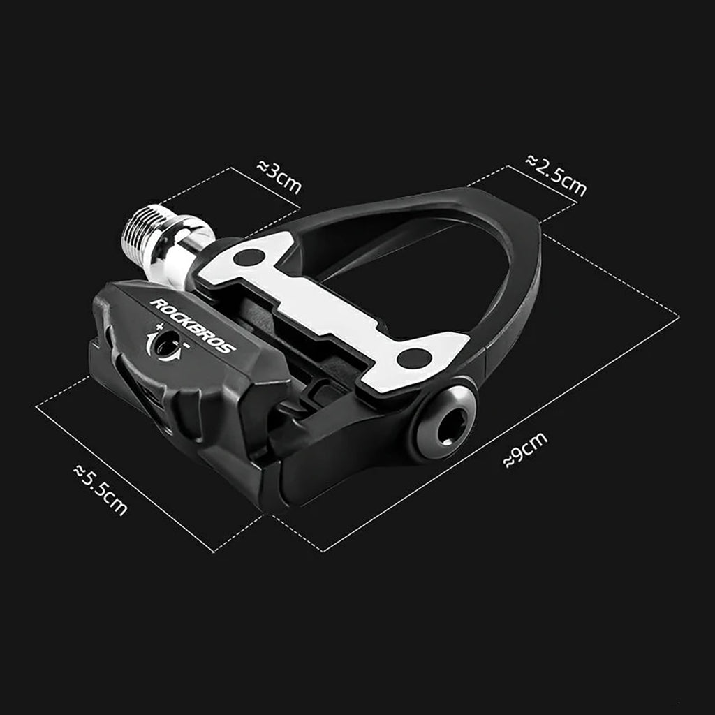 Rockbros P602 9/16" dviračio pedalai su SPD-SL sistema - juodi -- Bicycle Cleats