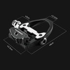 Rockbros P602 9/16" dviračio pedalai su SPD-SL sistema - juodi -- Bicycle Cleats