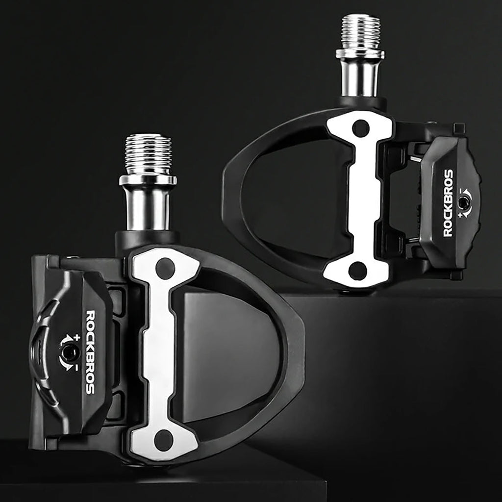 Rockbros P602 9/16" dviračio pedalai su SPD-SL sistema - juodi -- Bicycle Cleats