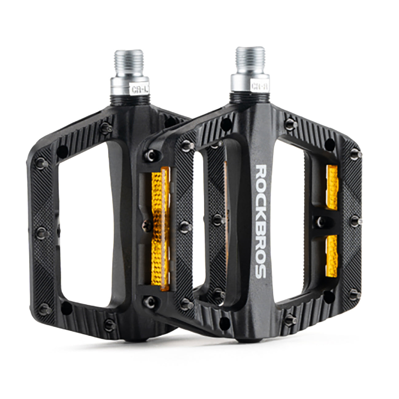 Rockbros BP2501 Atšvaitos Nailoniniai Dviračio Pedalai - Juodi -- Cycling Accessories