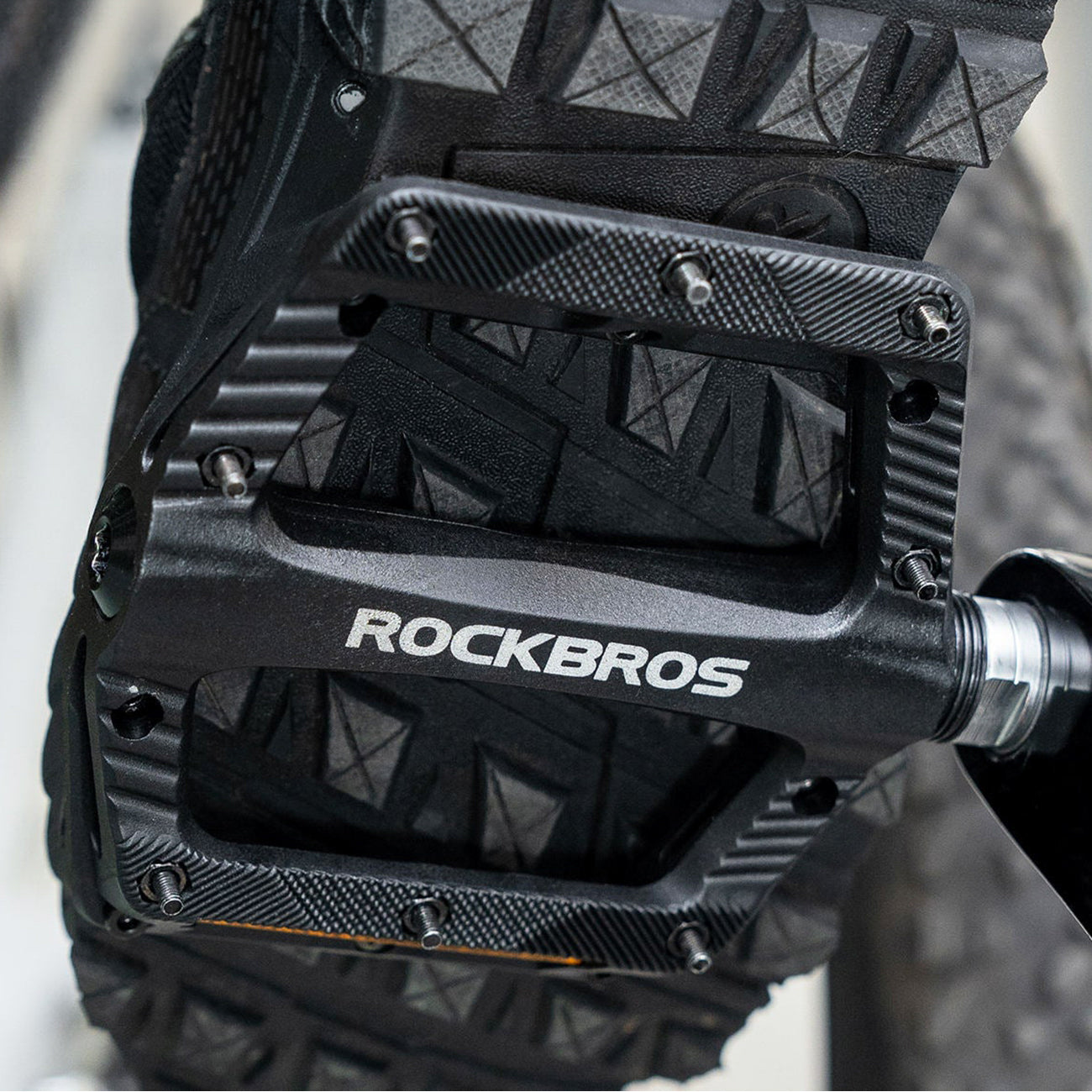 Rockbros BP2501 Atšvaitos Nailoniniai Dviračio Pedalai - Juodi -- Cycling Accessories