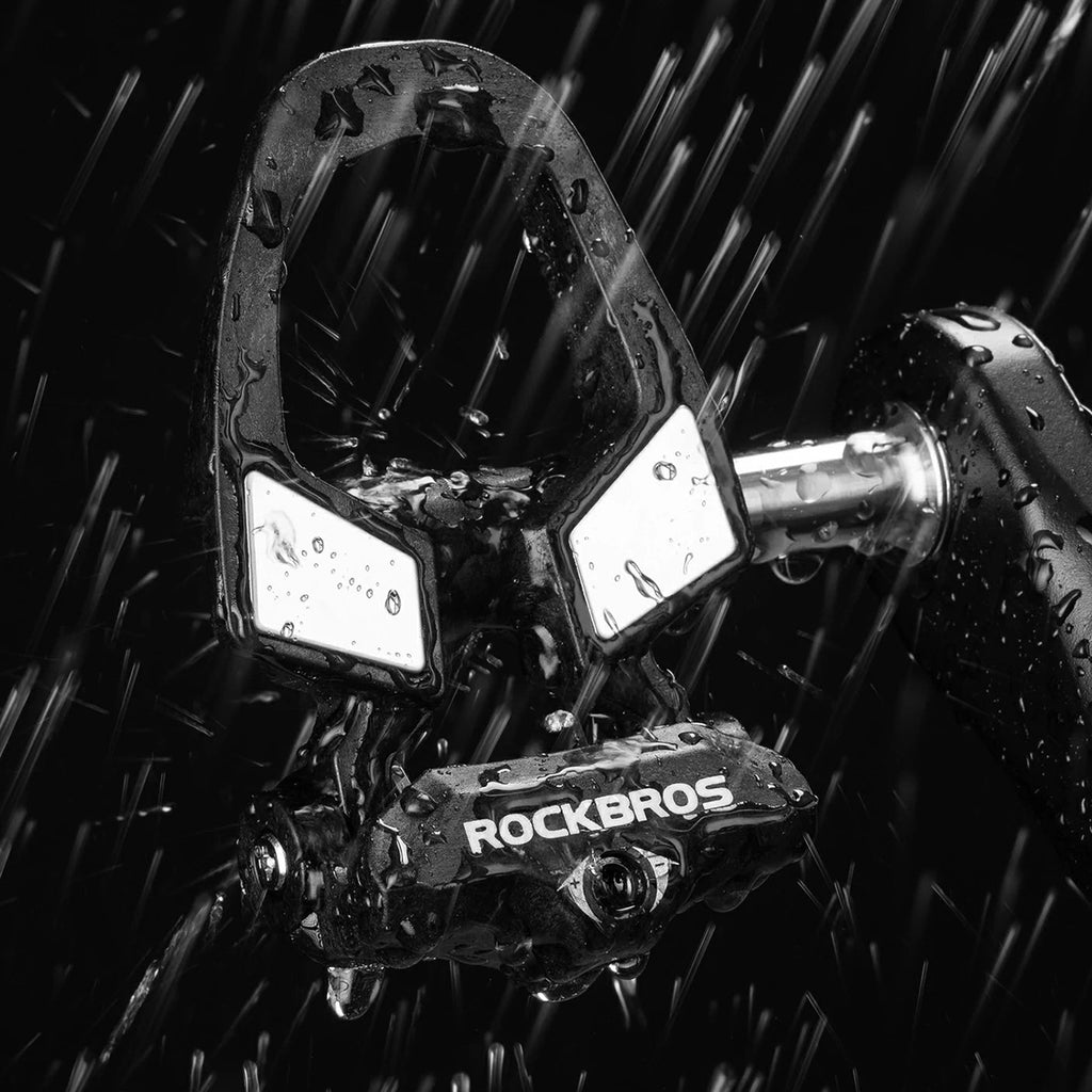 Rockbros RD9 SPD anglies pluošto ir titano lydinių pedalų - juodi -- Bicycle Cleats