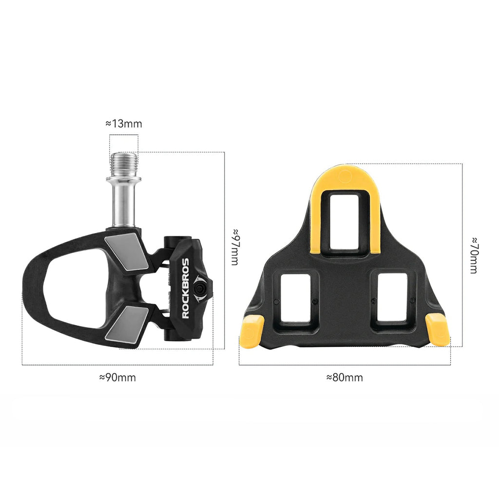 Rockbros RD9 SPD anglies pluošto ir titano lydinių pedalų - juodi -- Bicycle Cleats