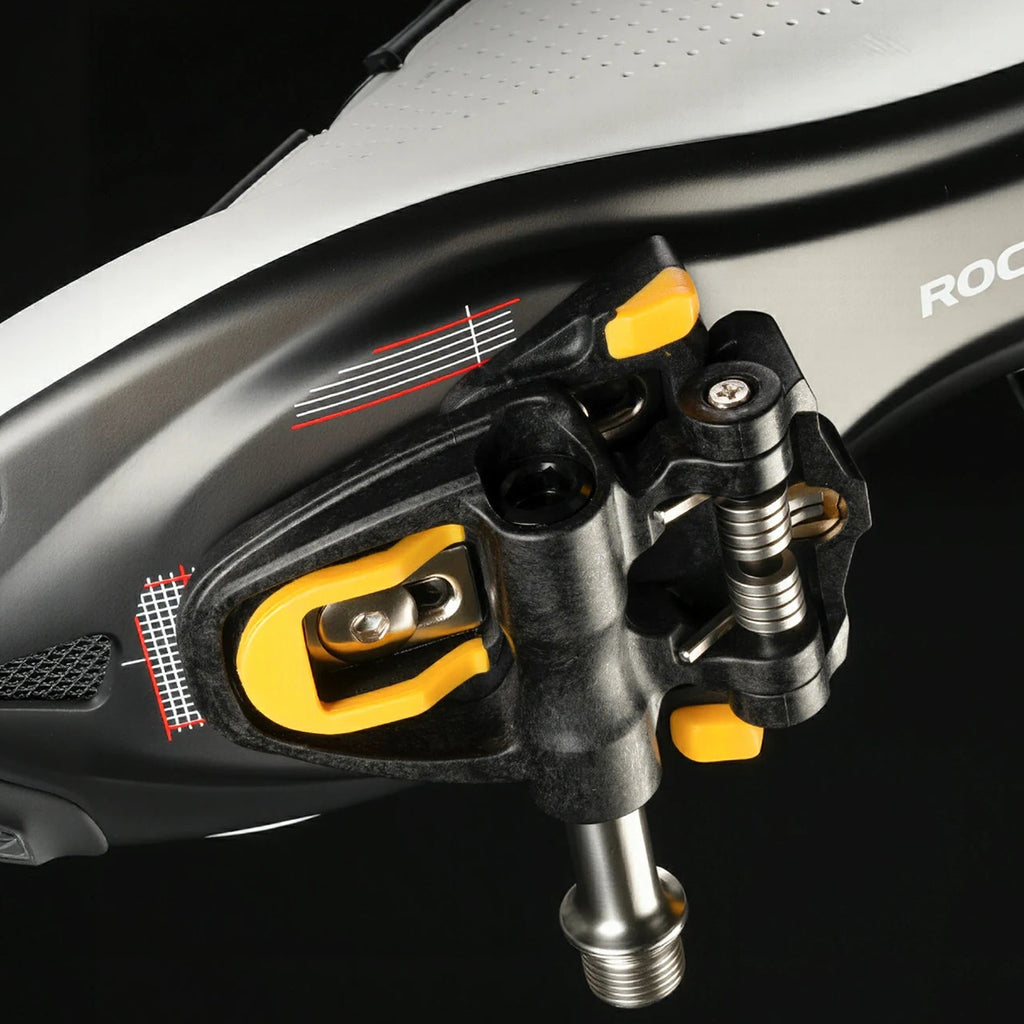 Rockbros RD9 SPD anglies pluošto ir titano lydinių pedalų - juodi -- Bicycle Cleats