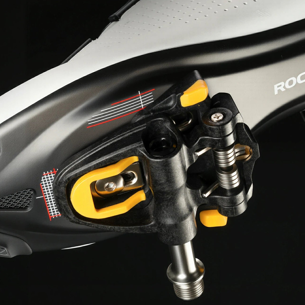 Rockbros RD9 SPD anglies pluošto ir titano lydinių pedalų - juodi -- Bicycle Cleats