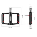 Rockbros BP2603 Platforminiai Dviračio Pedalai su Titano Ašimi ir Magnio Lydinių Guoliais - Juodi -- Cycling Accessories