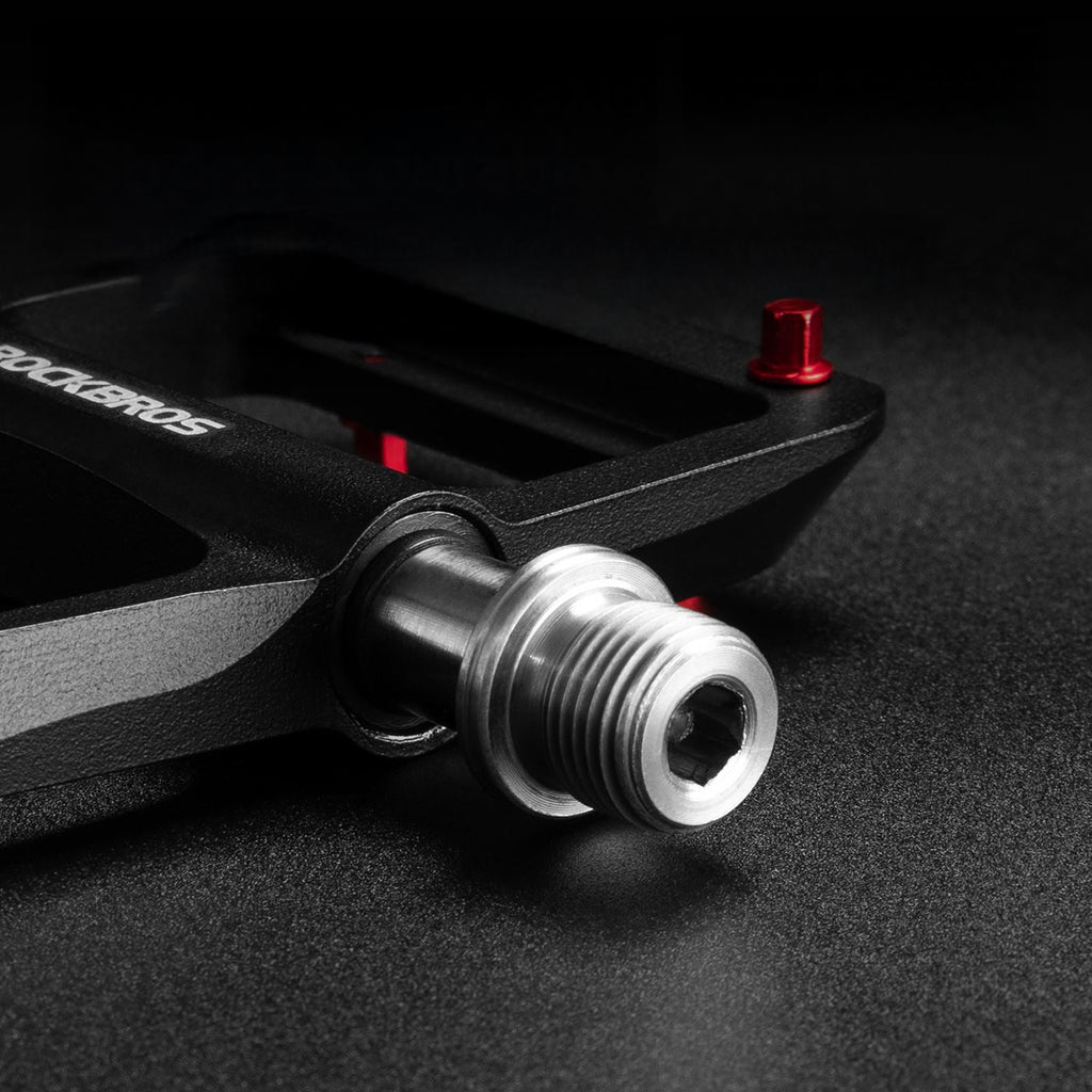 Rockbros BP2603 Platforminiai Dviračio Pedalai su Titano Ašimi ir Magnio Lydinių Guoliais - Juodi -- Cycling Accessories