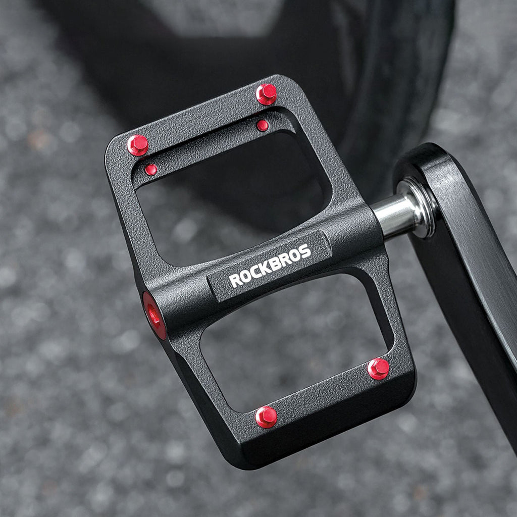 Rockbros BP2603 Platforminiai Dviračio Pedalai su Titano Ašimi ir Magnio Lydinių Guoliais - Juodi -- Cycling Accessories
