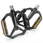 Rockbros C700 Atšvaitos Aliumininiai Platforminiai Dviračio Pedalai - Juodi -- Cycling Accessories