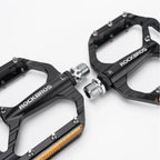 Rockbros C700 Atšvaitos Aliumininiai Platforminiai Dviračio Pedalai - Juodi -- Cycling Accessories