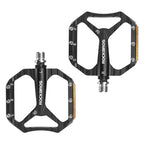 Rockbros C700 Atšvaitos Aliumininiai Platforminiai Dviračio Pedalai - Juodi -- Cycling Accessories