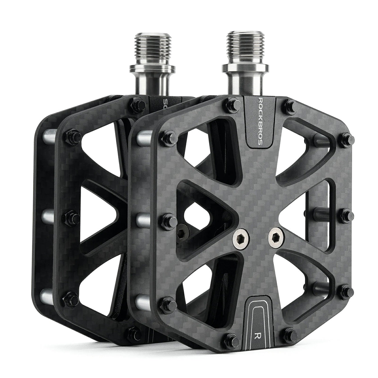 Rockbros C525 Anglies Plaušų Platforminiai Dviračio Pedalai - Juodi -- Cycling Accessories