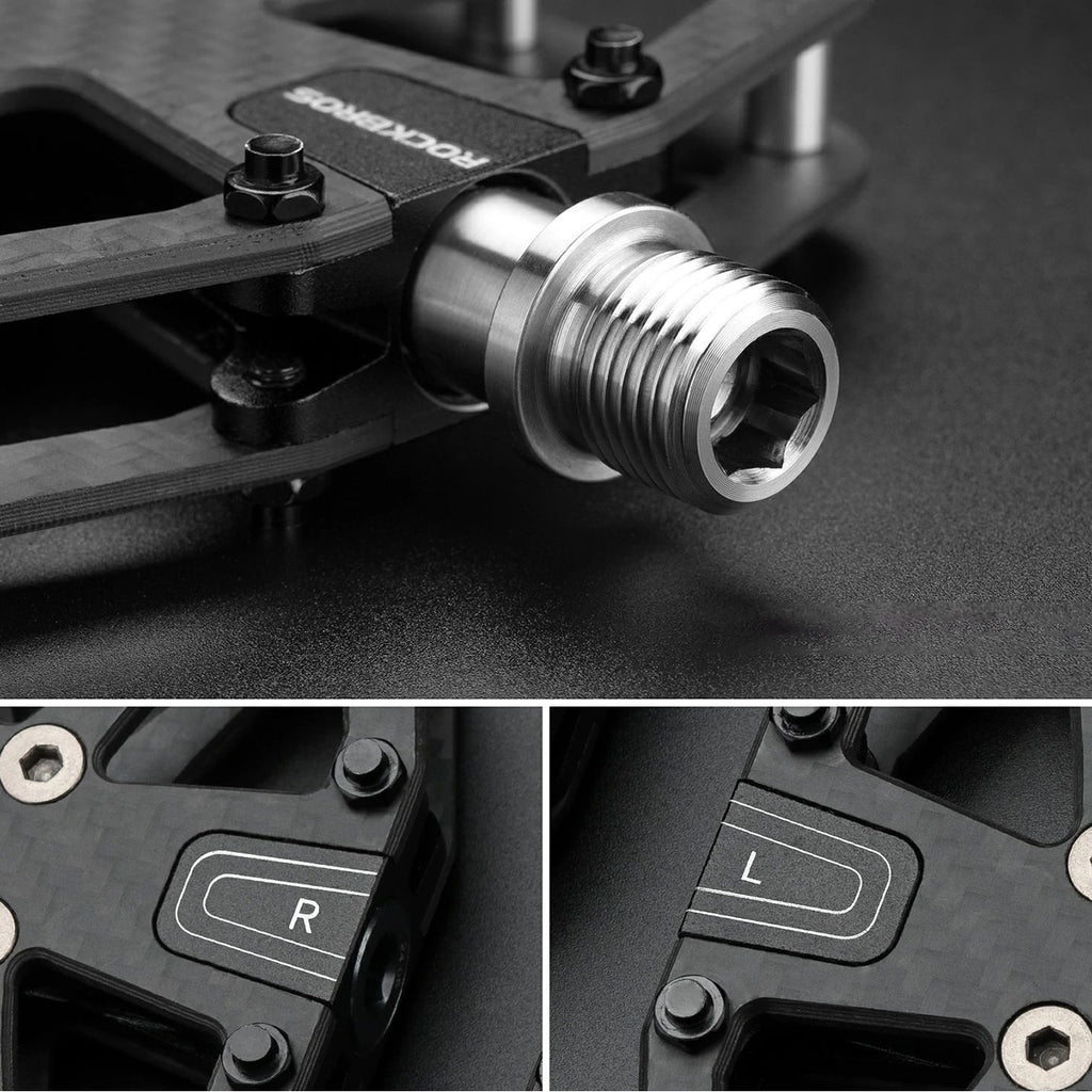 Rockbros C525 Anglies Plaušų Platforminiai Dviračio Pedalai - Juodi -- Cycling Accessories