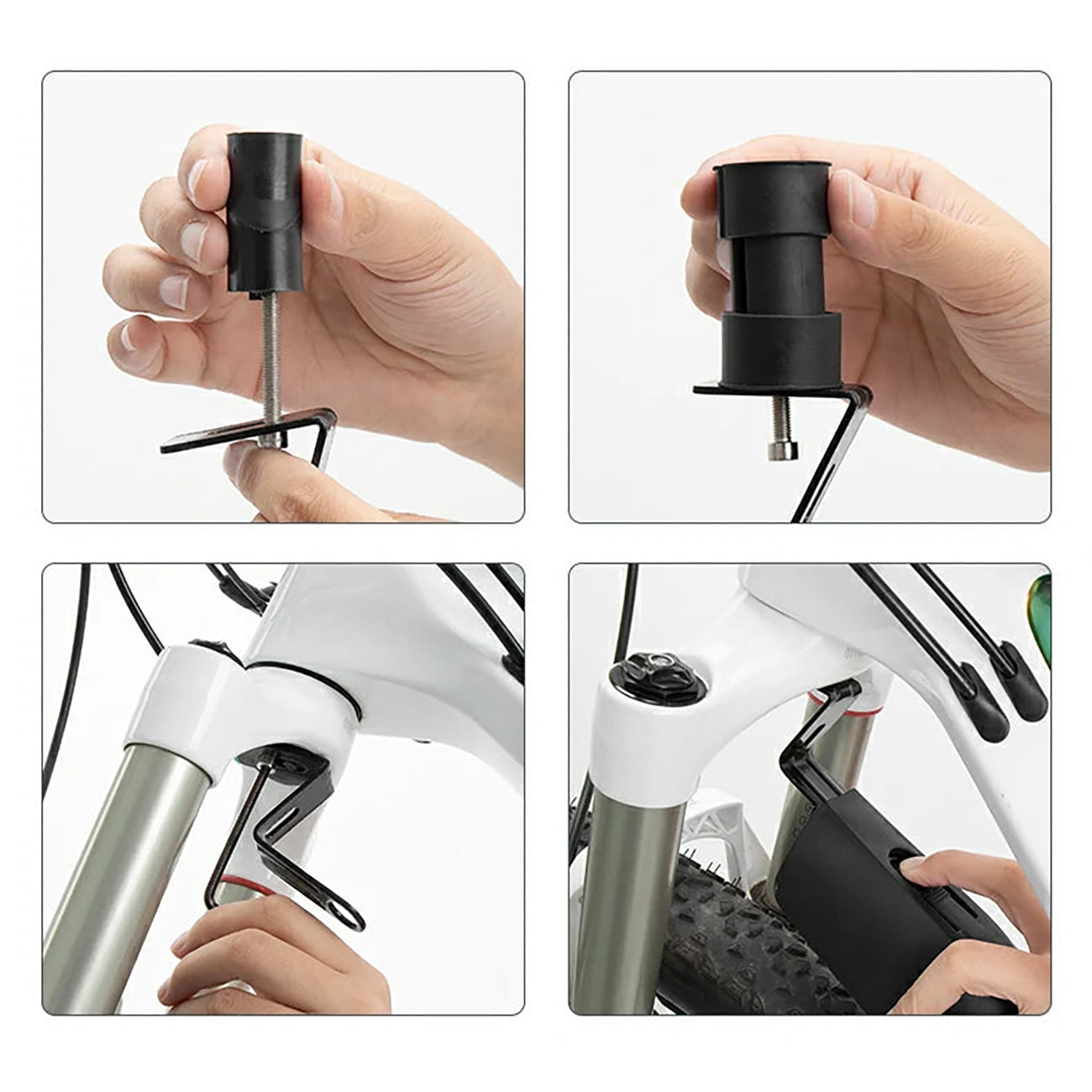 Rockbros FK-870 dviračio blendžiai su greito atpalaidavimo sistema, reguliuojami - juoda -- Bicycle Fenders