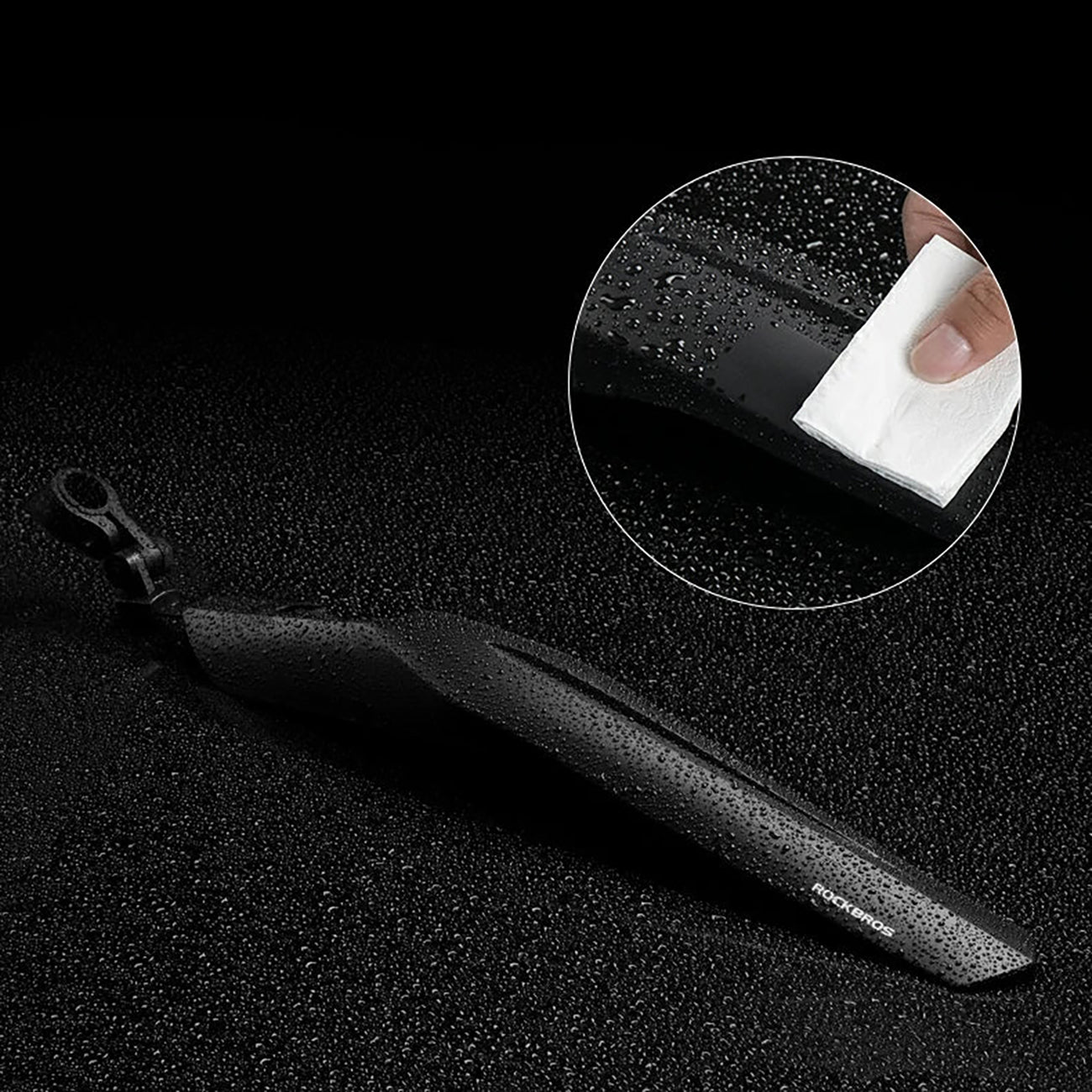 Rockbros FK-870 dviračio blendžiai su greito atpalaidavimo sistema, reguliuojami - juoda -- Bicycle Fenders
