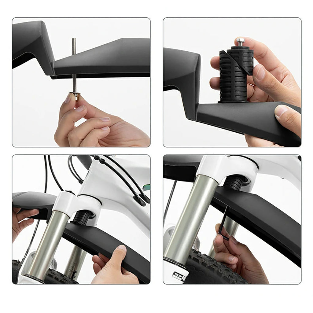 Rockbros FK-870 dviračio blendžiai su greito atpalaidavimo sistema, reguliuojami - juoda -- Bicycle Fenders