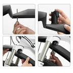 Rockbros FK-870 dviračio blendžiai su greito atpalaidavimo sistema, reguliuojami - juoda -- Bicycle Fenders