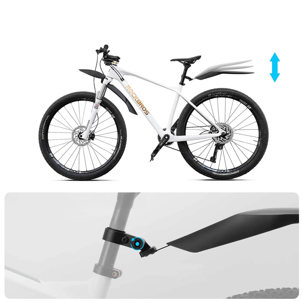 Rockbros FK-880 priekinės ir galinės dviračio blendžiai 24" dviračiams - juoda -- Bicycle Fenders