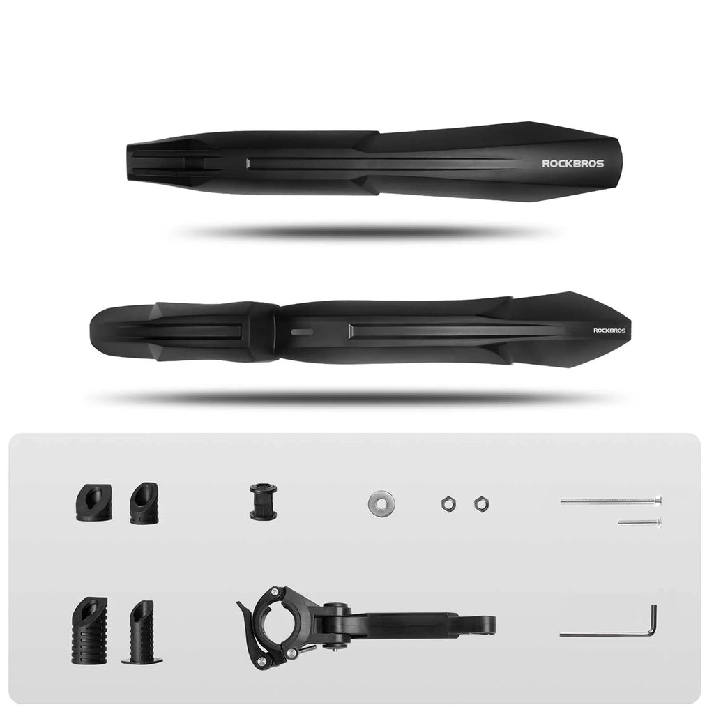 Rockbros FK-880 priekinės ir galinės dviračio blendžiai 24" dviračiams - juoda -- Bicycle Fenders