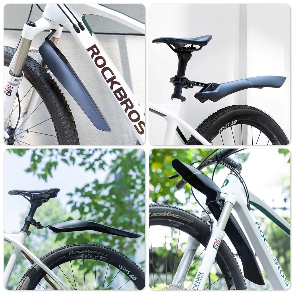 Rockbros FK-880 priekinės ir galinės dviračio blendžiai 24" dviračiams - juoda -- Bicycle Fenders