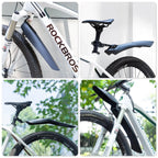 Rockbros FK-880 priekinės ir galinės dviračio blendžiai 24" dviračiams - juoda -- Bicycle Fenders