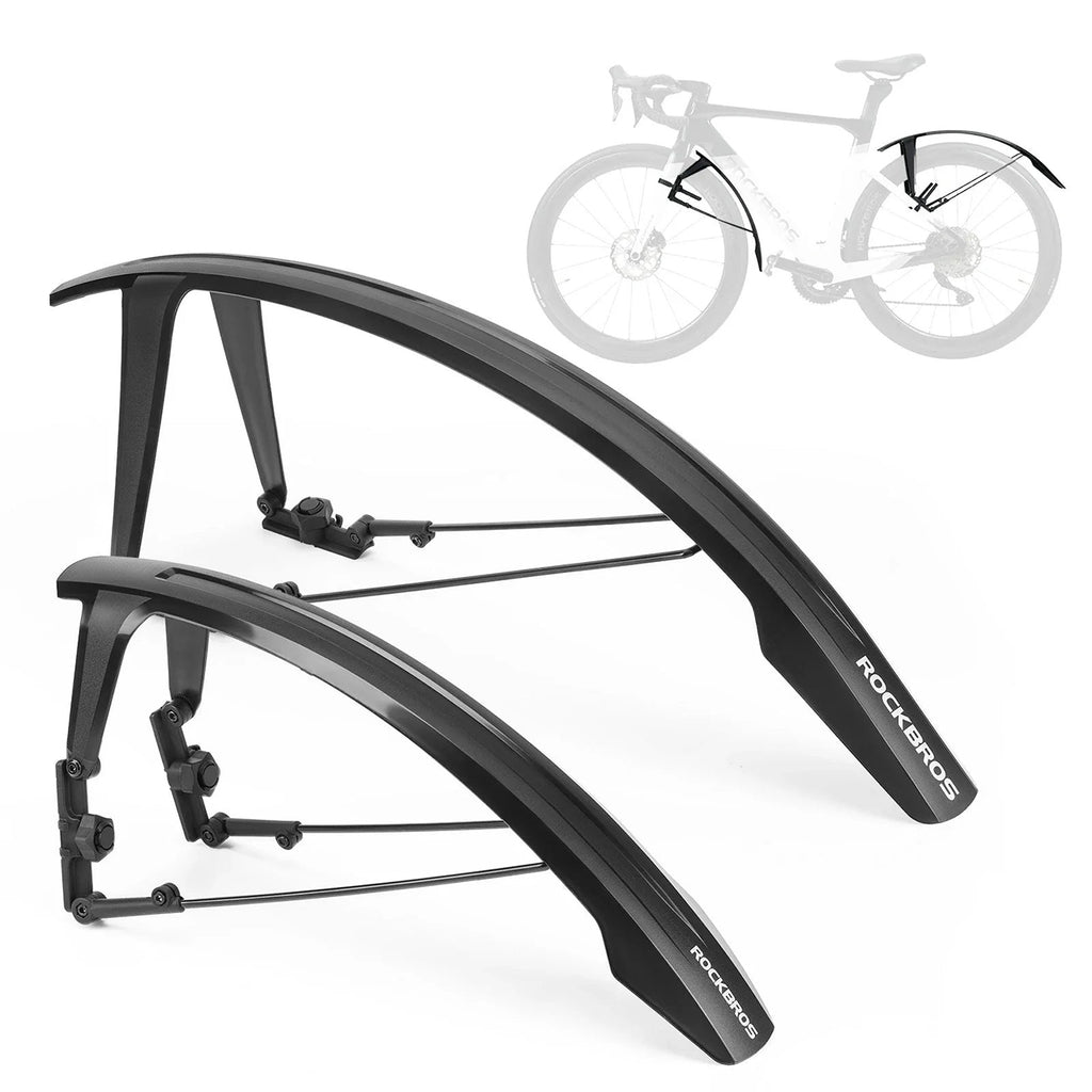 Rockbros FK-892 Off-Road reguliuojami dviračio blendžiai - juoda -- Bicycle Fenders