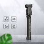 ROCKBROS TM-1701P 80 PSI Mini dviračio pompa Presta ir Schrader vožtuvams - juoda -- Bicycle Pumps