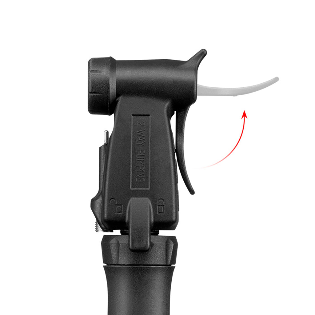 ROCKBROS TM-1701P 80 PSI Mini dviračio pompa Presta ir Schrader vožtuvams - juoda -- Bicycle Pumps