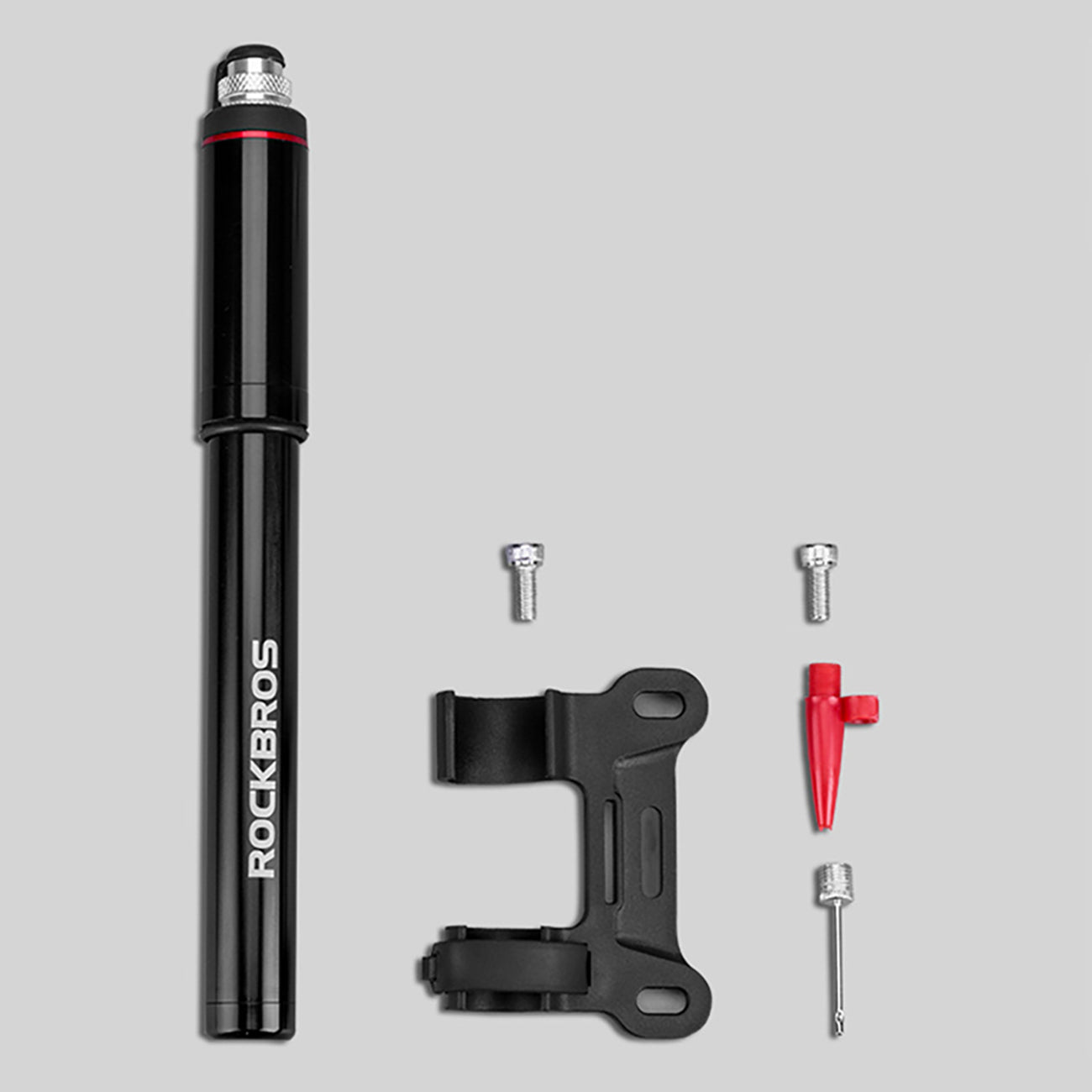 Rockbros SMART-B 150 PSI Mini dviračio pompa Presta ir Schrader vožtuvams - juoda -- Bicycle Pumps