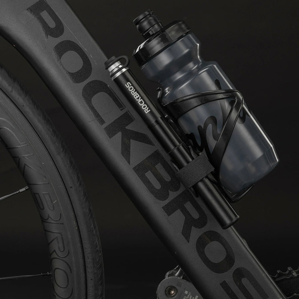 Rockbros JG-PB-004 lengva dviračio pompa su slėgio matuokliu - juoda -- Bicycle Pumps