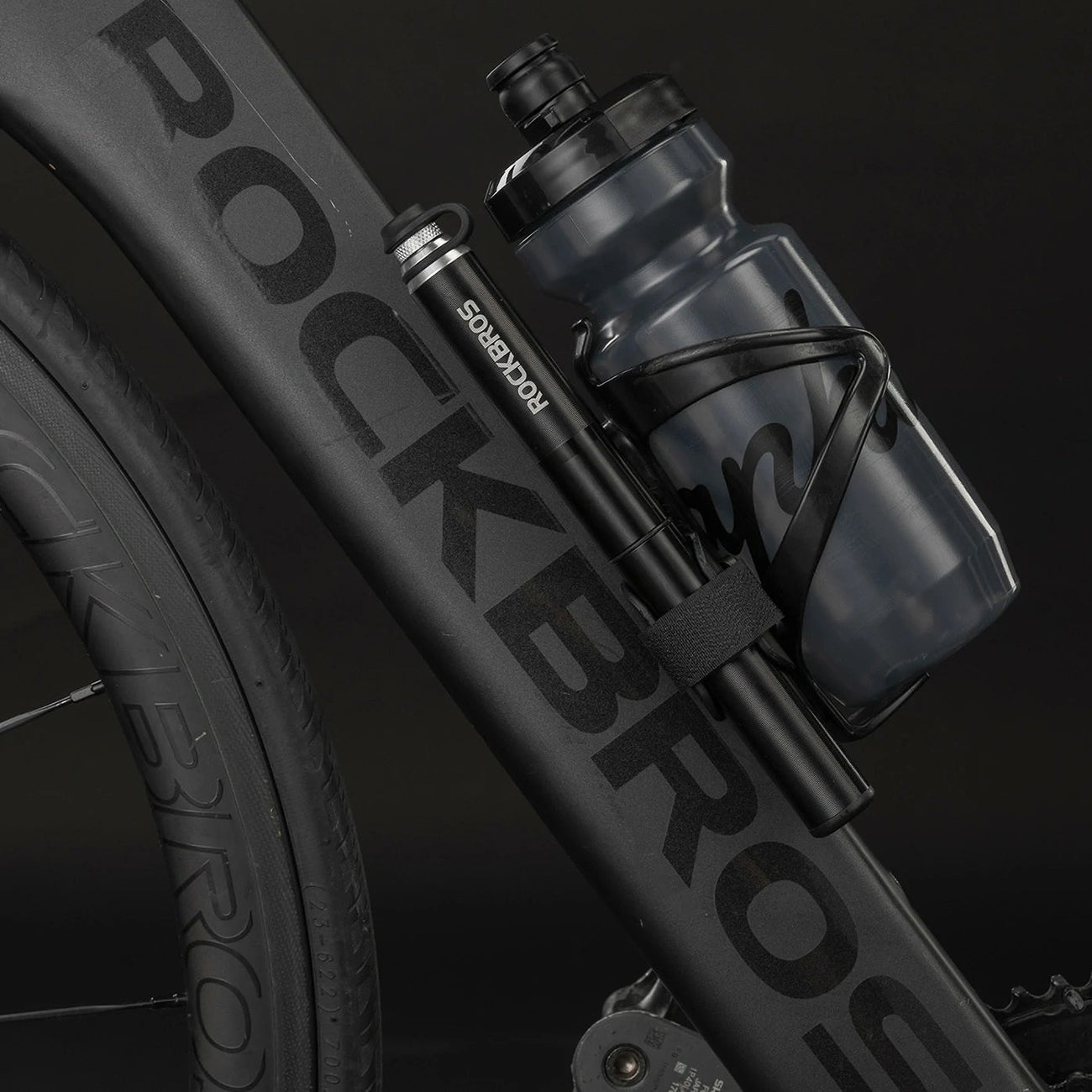 Rockbros JG-PB-004 lengva dviračio pompa su slėgio matuokliu - juoda -- Bicycle Pumps