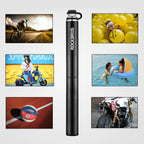 Rockbros JG-PB-004 lengva dviračio pompa su slėgio matuokliu - juoda -- Bicycle Pumps