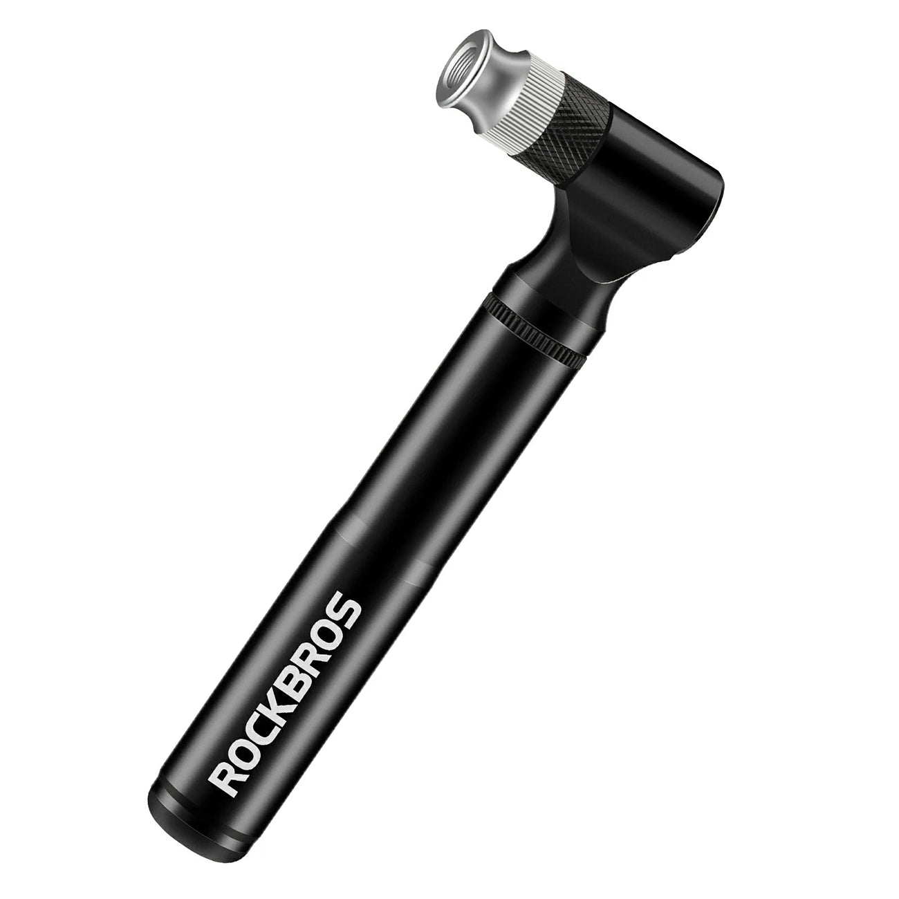 Rockbros JG-PB-11 130 PSI dviračio pompa su rankena ir kamuolio adata - juoda -- Bicycle Pumps