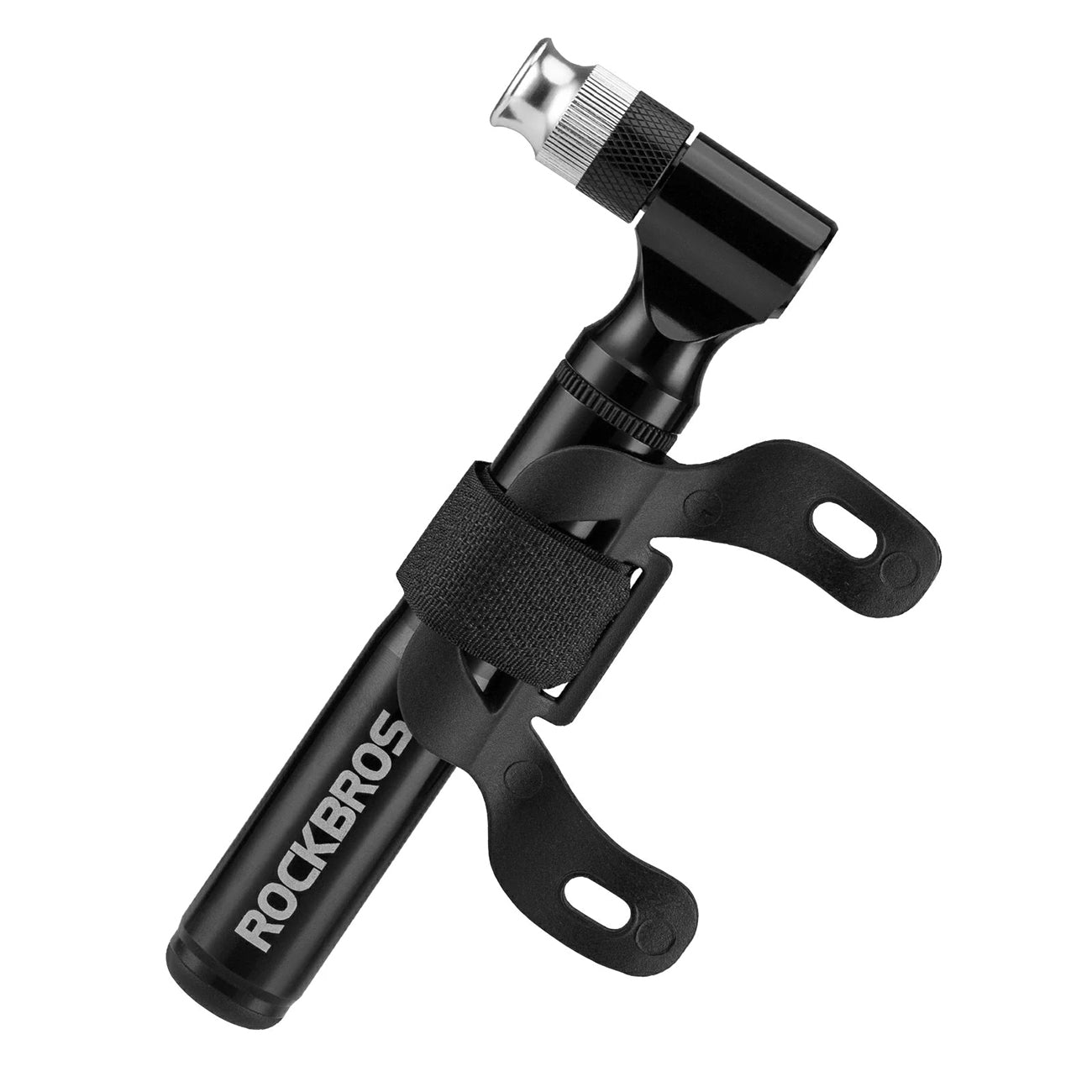 Rockbros JG-PB-11 130 PSI dviračio pompa su rankena ir kamuolio adata - juoda -- Bicycle Pumps