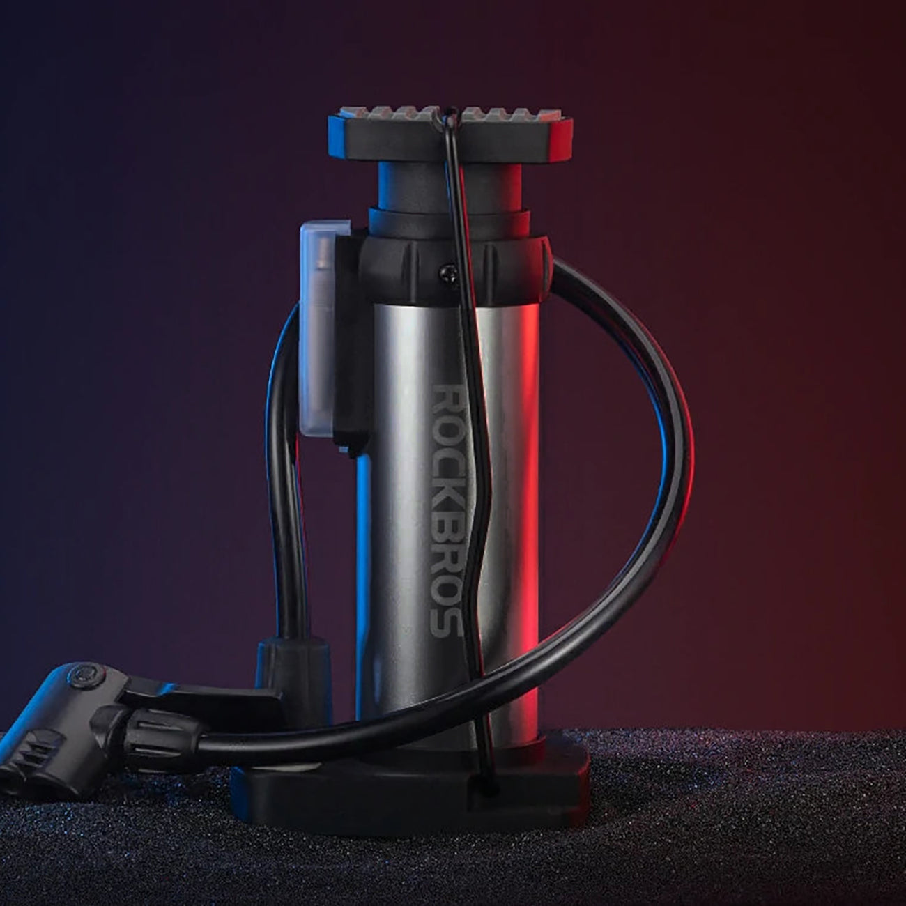 Rockbros 4522L ultra lengva pėdos dviračio pompa - juoda -- Bicycle Pumps
