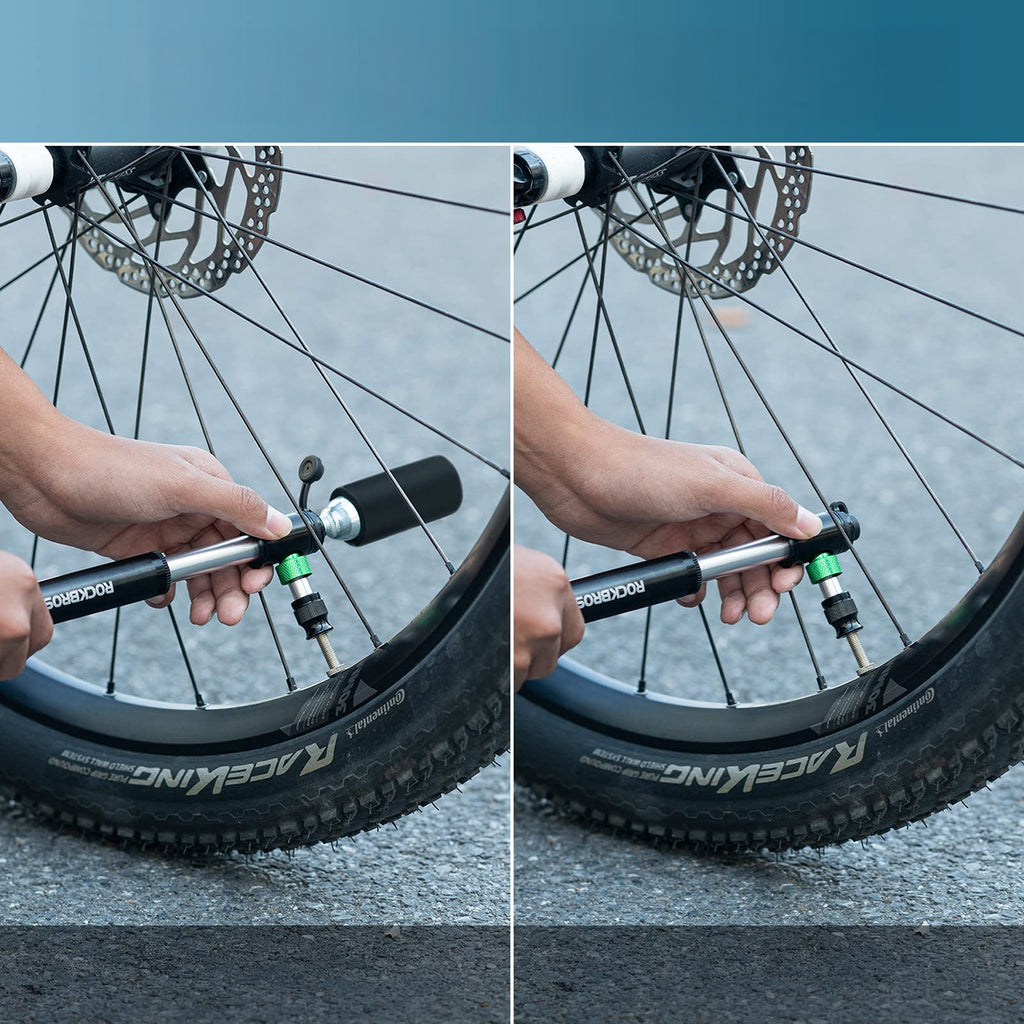 Rockbros HQ-75D-CO2 rankinis/aliuminio CO2 pompa - juoda -- Bicycle Pumps