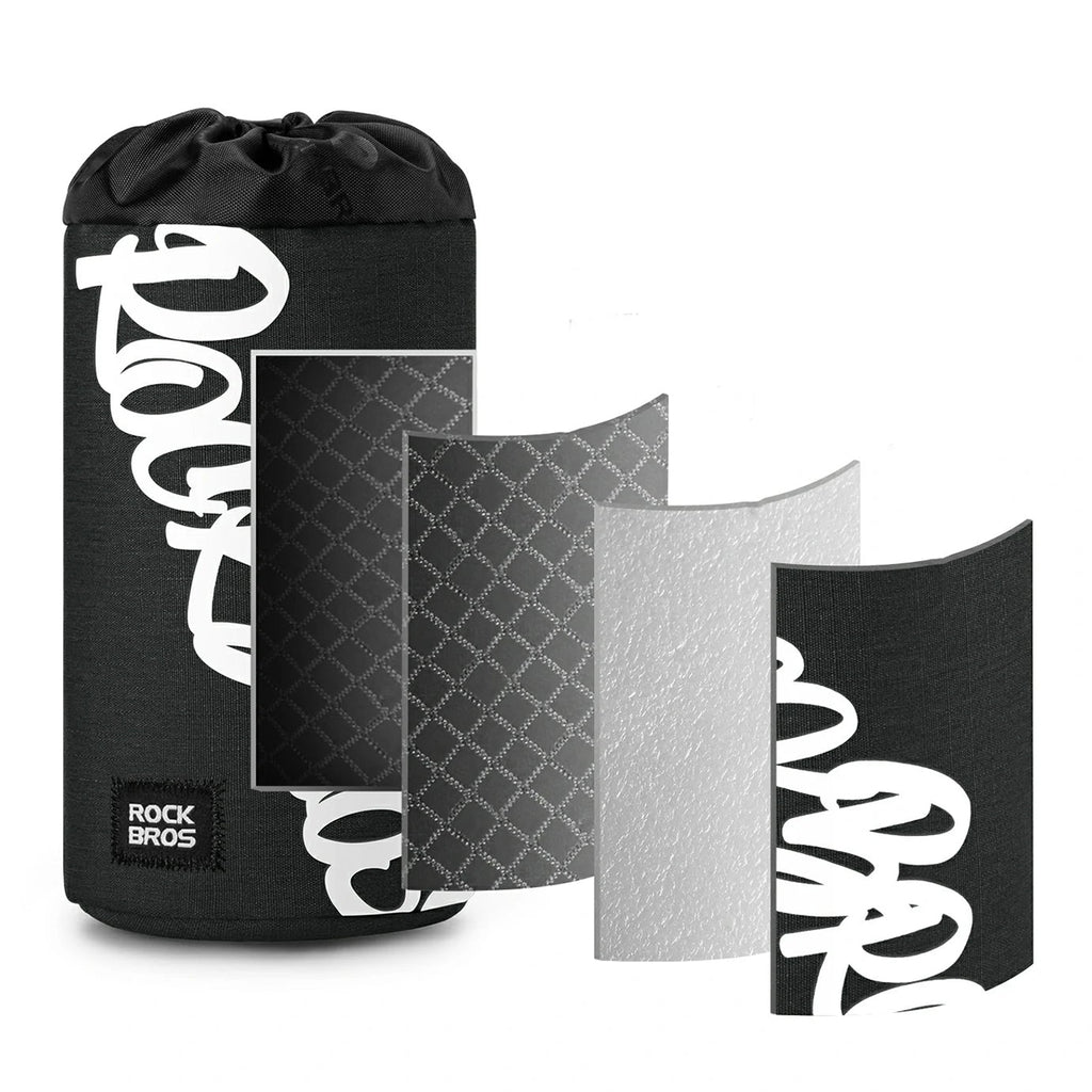Rockbros G004 Flash Journey 1L vandens butelio krepšys - Juodas -- Bicycle Bags