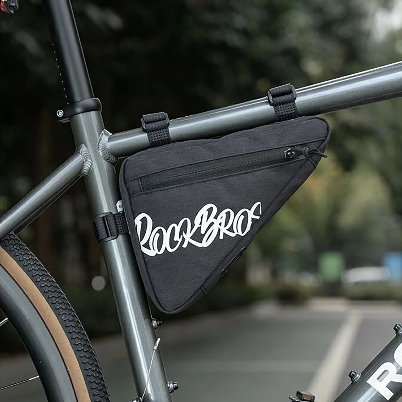 Rockbros G001 Flash Journey trikampio rėmo dviračio krepšys 0.8 l - Juodas -- Bicycle Bags