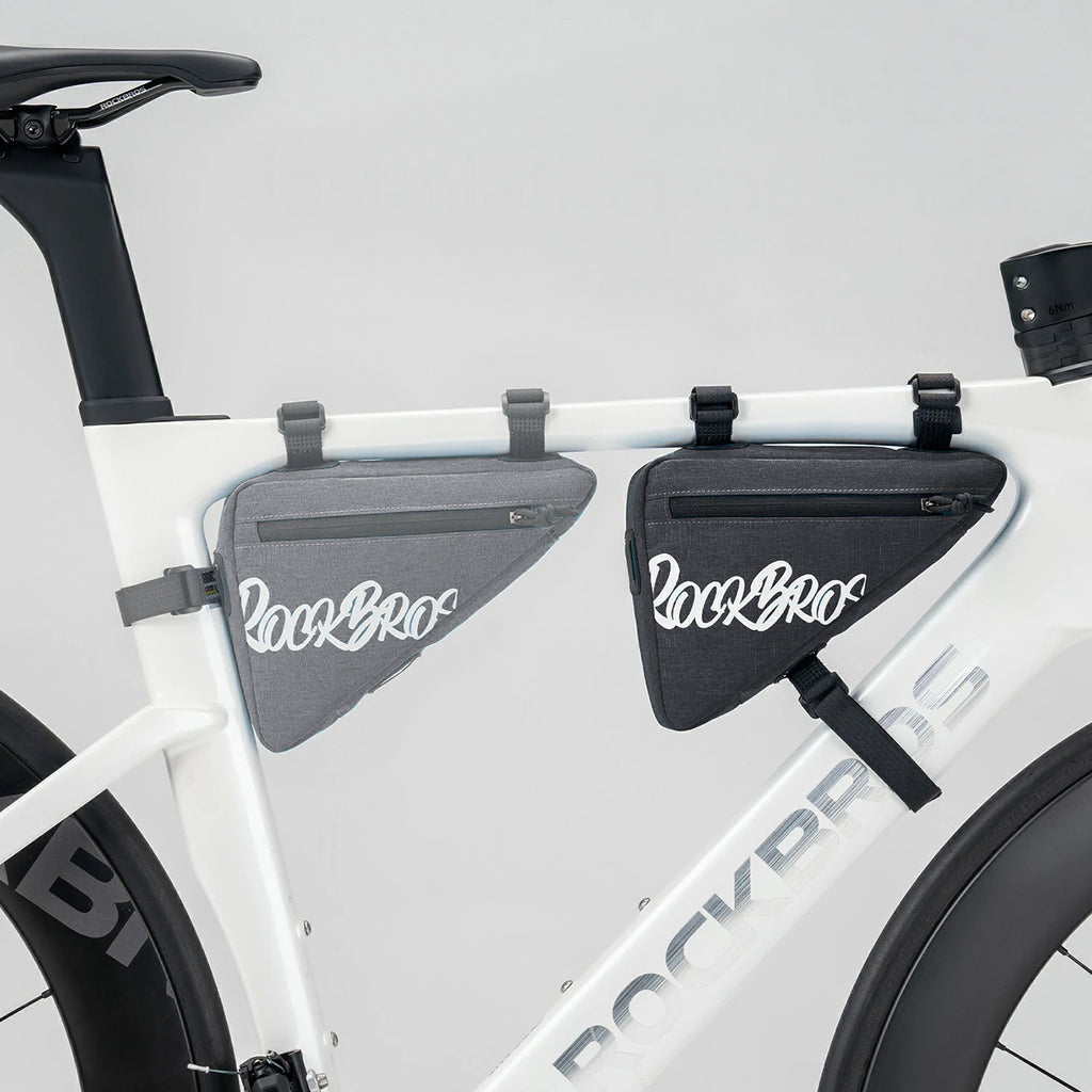 Rockbros G001 Flash Journey trikampio rėmo dviračio krepšys 0.8 l - Juodas -- Bicycle Bags