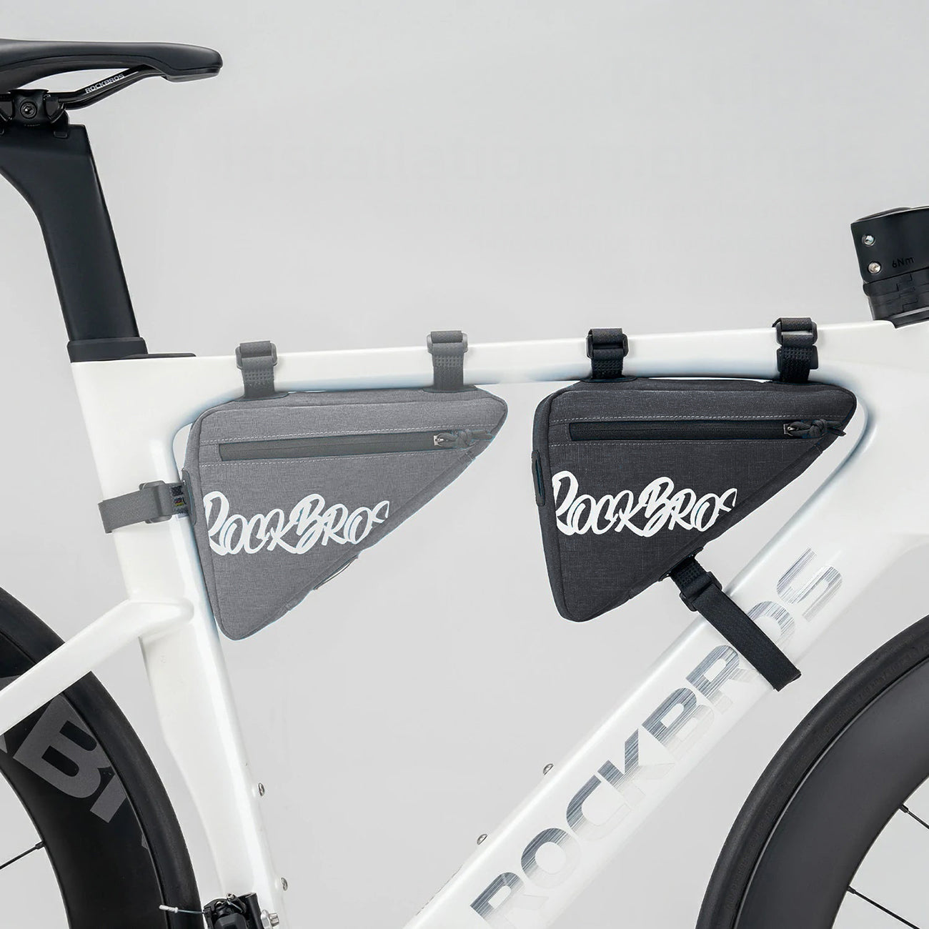 Rockbros G001 Flash Journey trikampio rėmo dviračio krepšys 0.8 l - Juodas -- Bicycle Bags