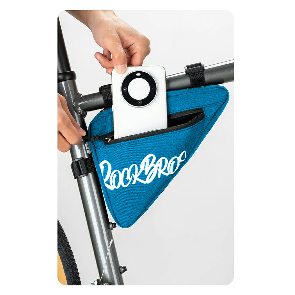 Rockbros G001 Flash Journey trikampio rėmo dviračio krepšys 0.8 l - Mėlynas -- Bicycle Bags