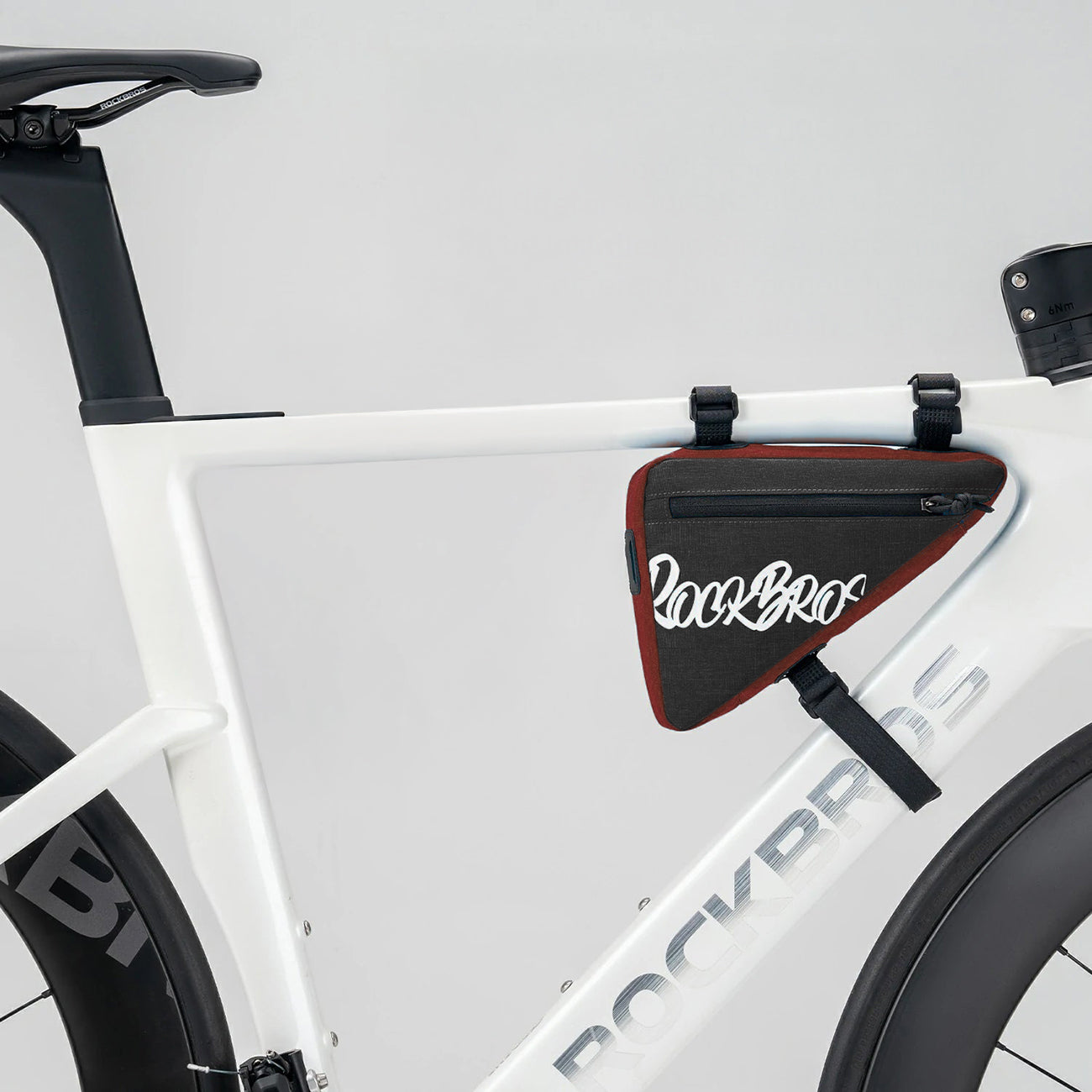 Rockbros G001 Flash Journey trikampio rėmo dviračio krepšys 0.8 l - Raudonas -- Bicycle Bags