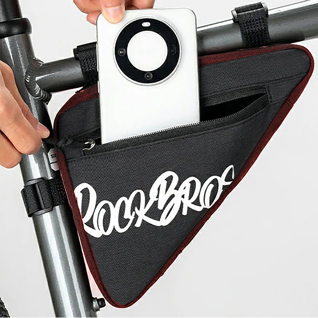 Rockbros G001 Flash Journey trikampio rėmo dviračio krepšys 0.8 l - Raudonas -- Bicycle Bags