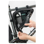 Rockbros G002 Flash Journey trikampio rėmo dviračio krepšys 1.4L - Juodas -- Bicycle Bags