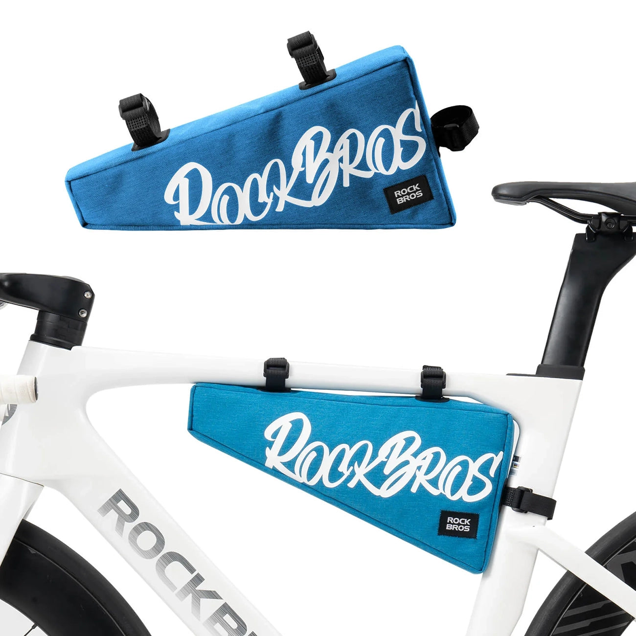 Rockbros G008 Flash Journey trikampio rėmo dviračio krepšys XL 1.9 l - mėlynas -- Bicycle Bags