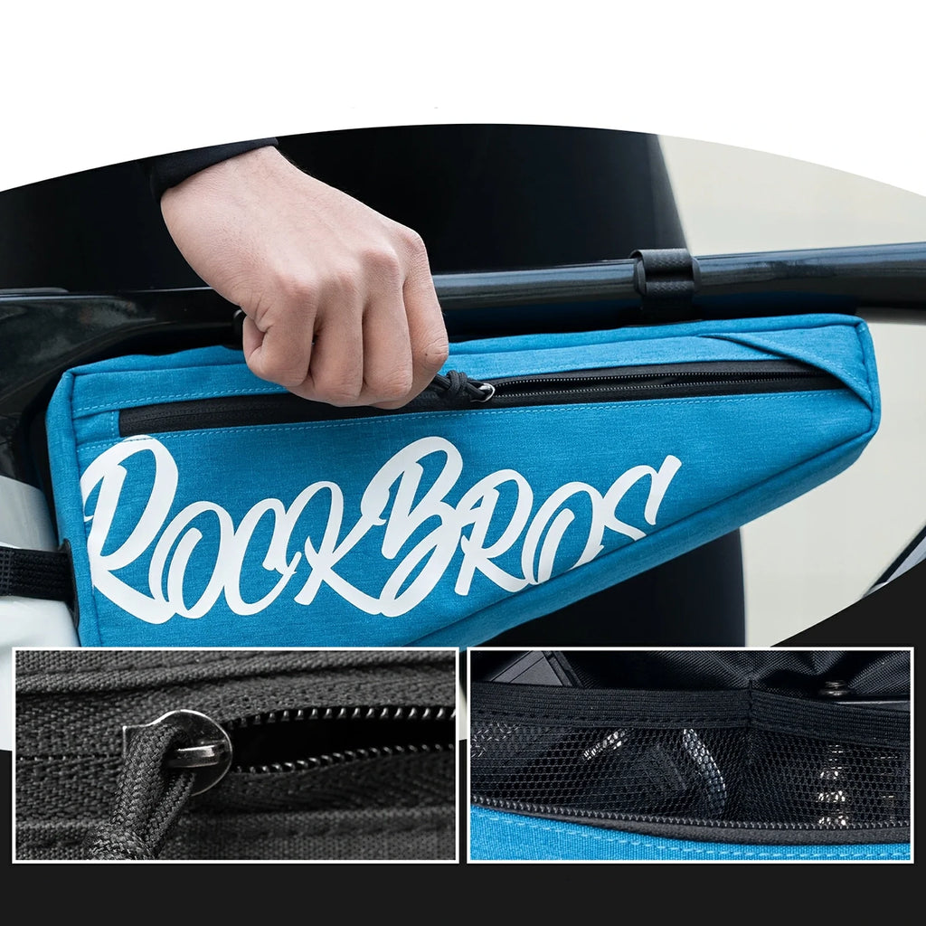 Rockbros G008 Flash Journey trikampio rėmo dviračio krepšys XL 1.9 l - mėlynas -- Bicycle Bags
