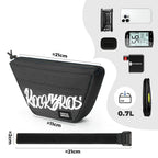 Rockbros G011 Flash Journey trapecinis vairo dviračio krepšys 0,7 l – juodas -- Bicycle Bags